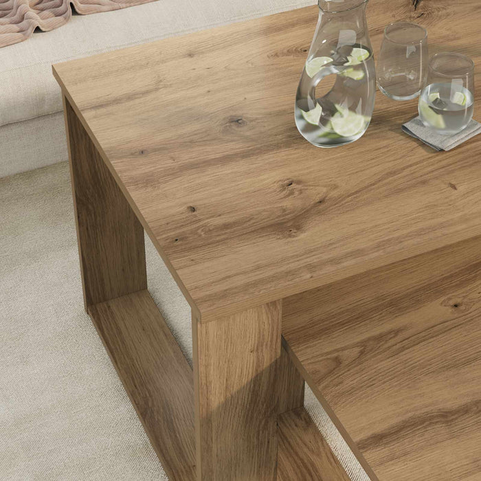 Set de măsuțe de cafea 2 pcs Stejar Artizanal Lemn compozit - WALTI WALTI