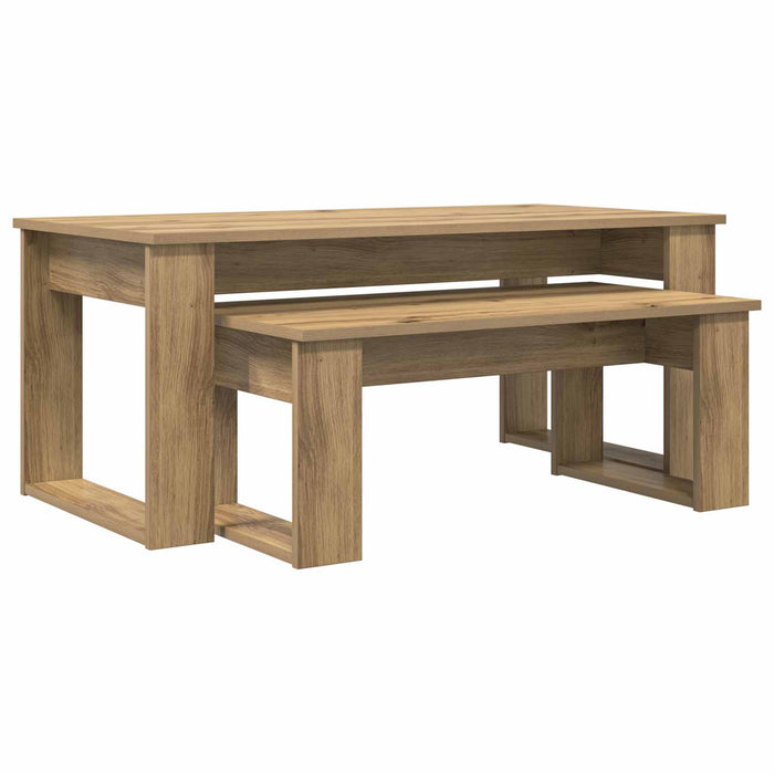 Set de măsuțe de cafea 2 pcs Stejar Artizanal Lemn compozit - WALTI WALTI