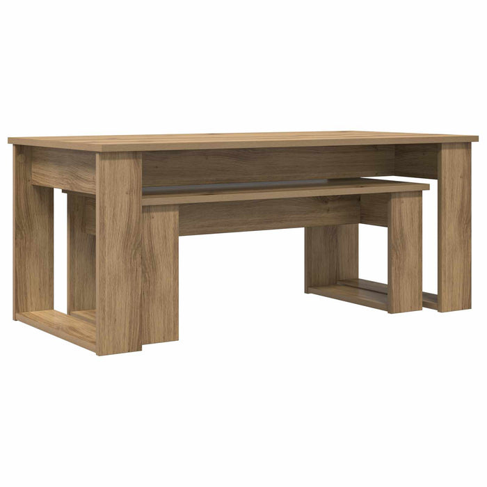 Set de măsuțe de cafea 2 pcs Stejar Artizanal Lemn compozit - WALTI WALTI