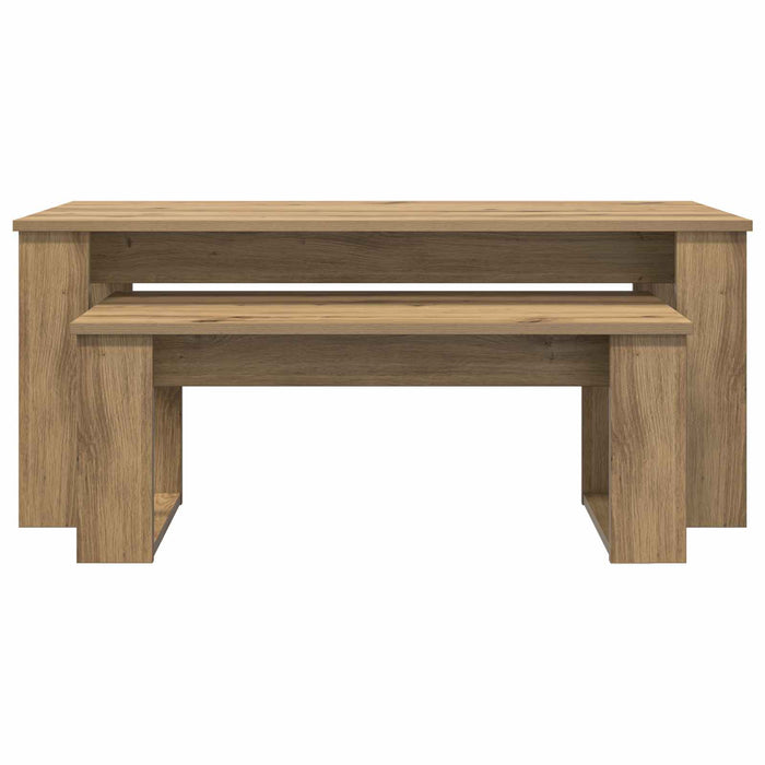 Set de măsuțe de cafea 2 pcs Stejar Artizanal Lemn compozit - WALTI WALTI