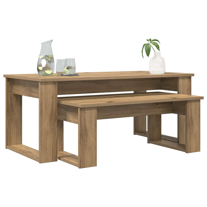 Set de măsuțe de cafea 2 pcs Stejar Artizanal Lemn compozit - WALTI WALTI