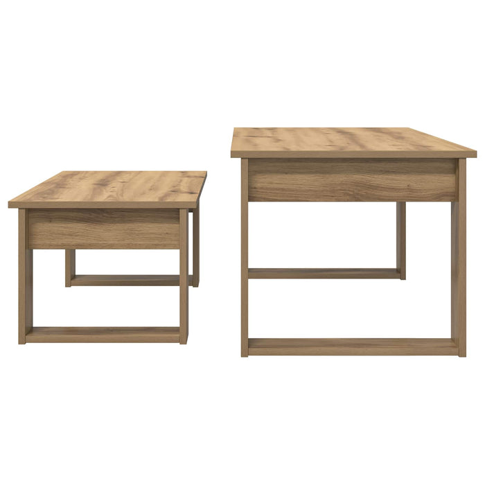 Set de măsuțe de cafea 2 pcs Stejar Artizanal Lemn compozit - WALTI WALTI