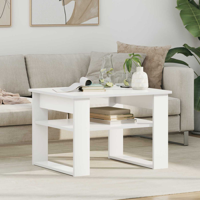 Masă de cafea cu depozitare Alb 64 x 54 x 44 cm Lemn compozit - WALTI WALTI