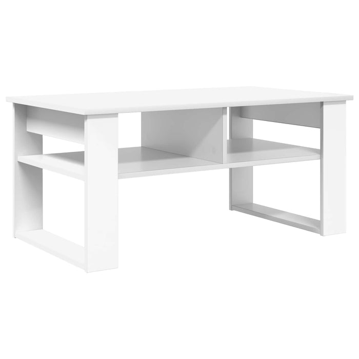 Masă de cafea cu depozitare Alb 96 x 54 x 44 cm Lemn compozit - WALTI WALTI
