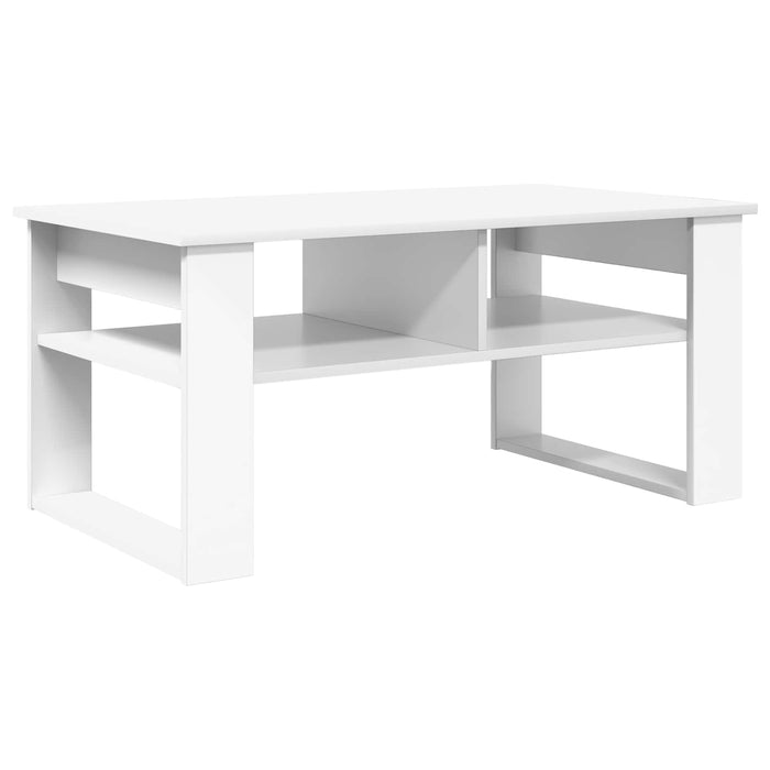Masă de cafea cu depozitare Alb 96 x 54 x 44 cm Lemn compozit - WALTI WALTI