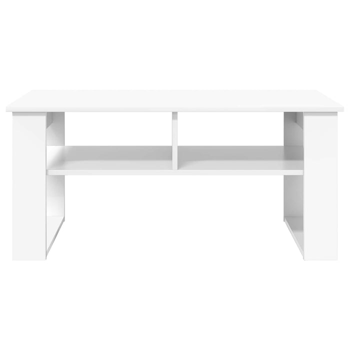 Masă de cafea cu depozitare Alb 96 x 54 x 44 cm Lemn compozit - WALTI WALTI