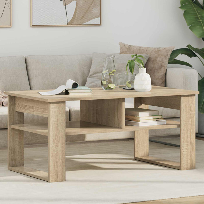 Masă de cafea Stejar Sonoma 96 x 54 x 44 cm Lemn compozit - WALTI WALTI