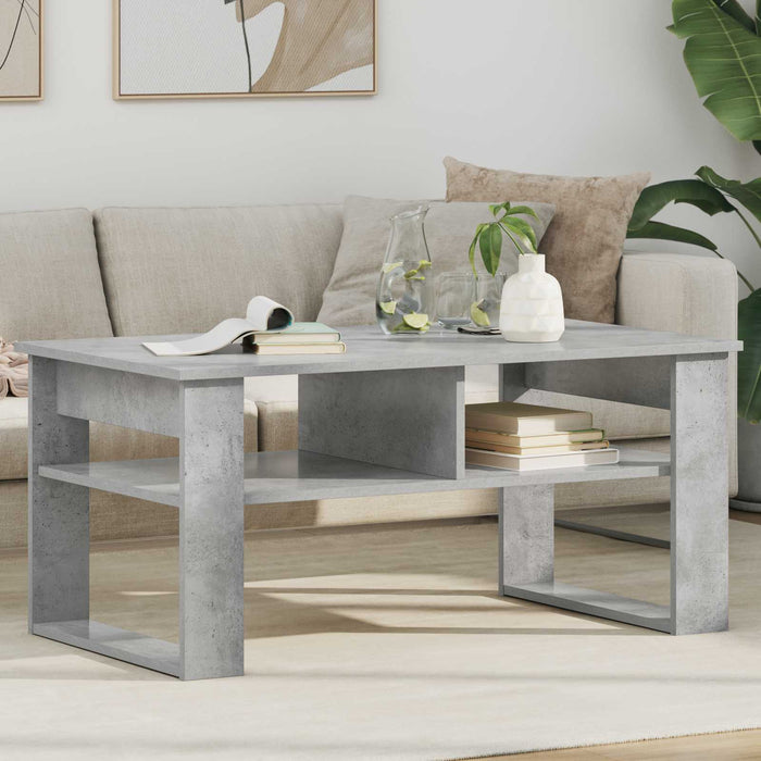 Masă de cafea Gri din beton 96 x 54 x 44 cm Lemn compozit - WALTI WALTI