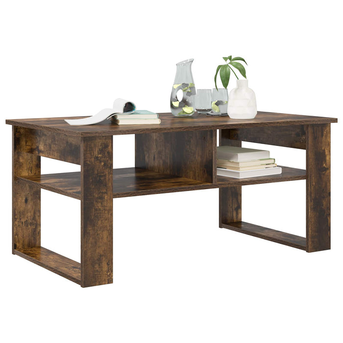 Masă de cafea Stejar fumuriu 96 x 54 x 44 cm Lemn compozit - WALTI WALTI