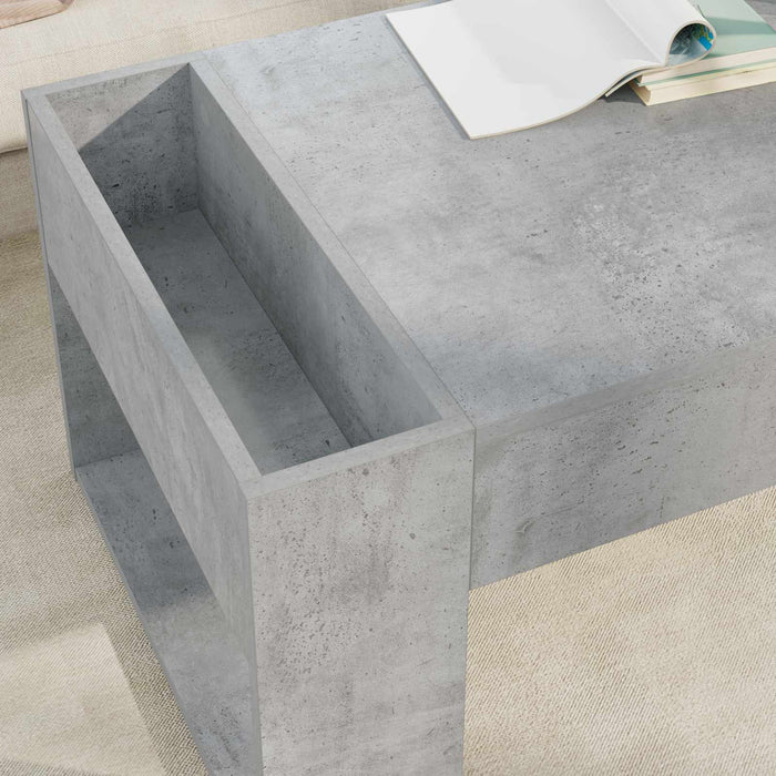 Masă de cafea Gri din beton 110 x 50 x 41 cm Lemn compozit - WALTI WALTI