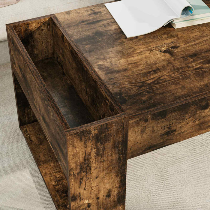 Masă de cafea Stejar fumuriu 110 x 50 x 41 cm Lemn compozit - WALTI WALTI