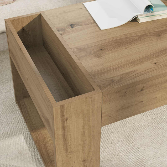 Masă de cafea Stejar Artizanal 110 x 50 x 41 cm Lemn compozit - WALTI WALTI