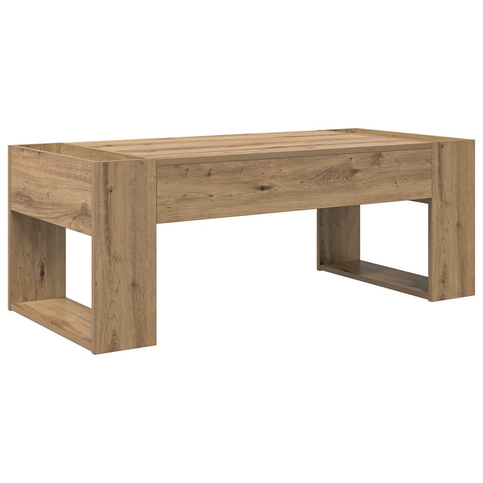 Masă de cafea Stejar Artizanal 110 x 50 x 41 cm Lemn compozit - WALTI WALTI
