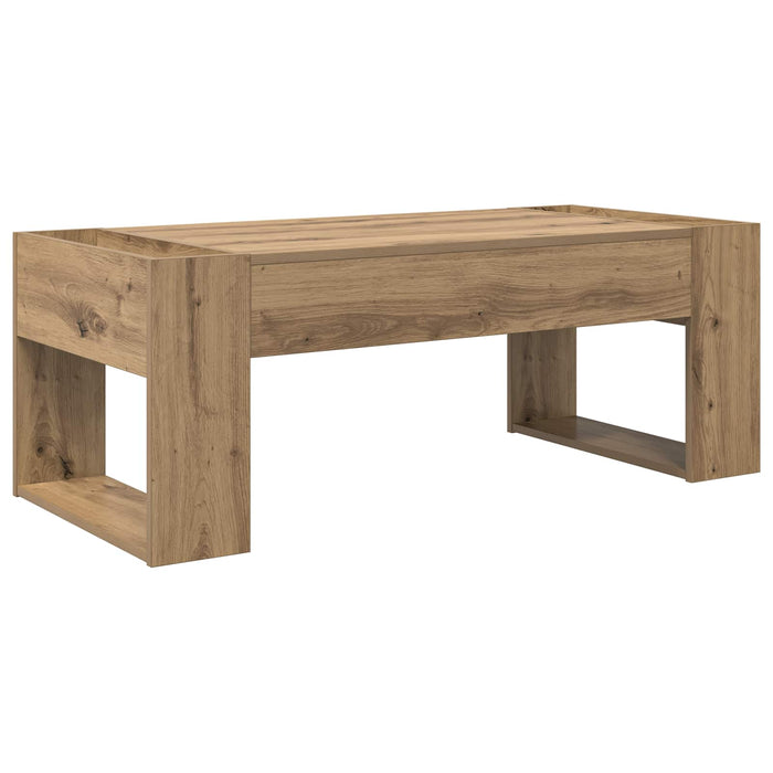Masă de cafea Stejar Artizanal 110 x 50 x 41 cm Lemn compozit - WALTI WALTI