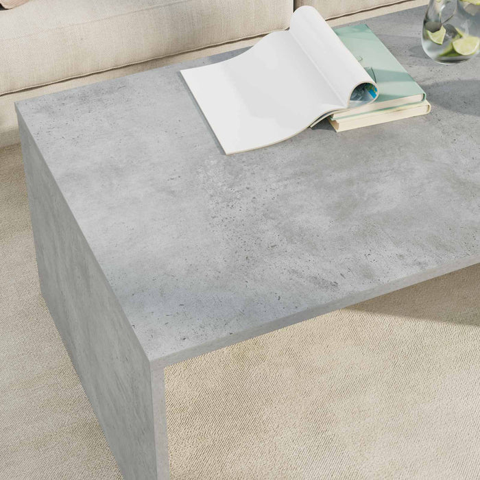 Masă de cafea Gri din beton 95 x 50 x 34 cm Lemn compozit - WALTI WALTI