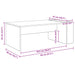 Masă de cafea Gri din beton 95 x 50 x 34 cm Lemn compozit - WALTI WALTI