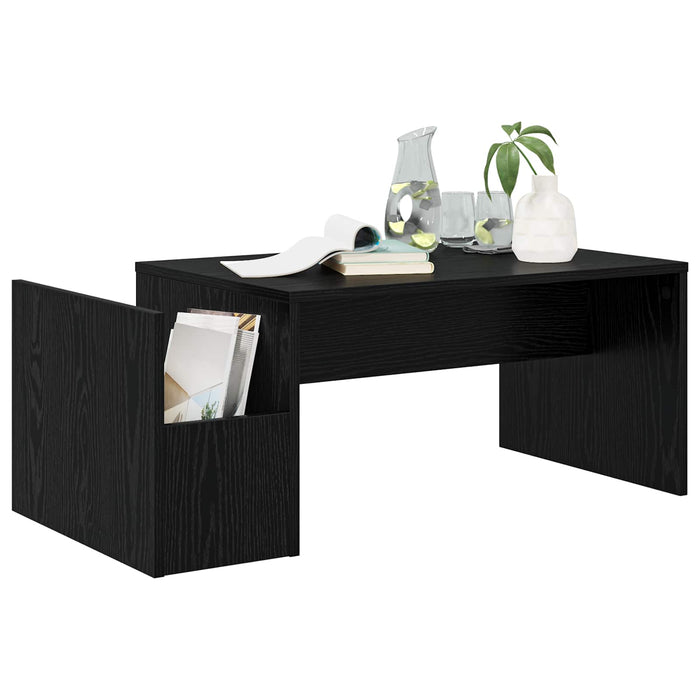 Masă de cafea Stejar Negru 90 x 45 x 35 cm Lemn compozit - WALTI WALTI