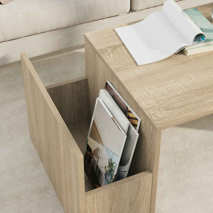 Masă de cafea Stejar Sonoma 90 x 45 x 35 cm Lemn compozit - WALTI WALTI