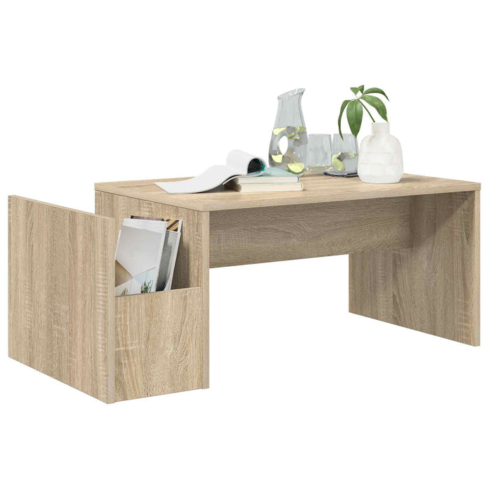Masă de cafea Stejar Sonoma 90 x 45 x 35 cm Lemn compozit - WALTI WALTI