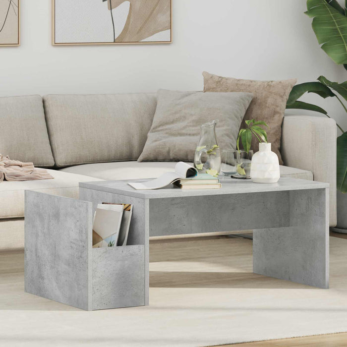 Masă de cafea Gri din beton 90 x 45 x 35 cm Lemn compozit - WALTI WALTI