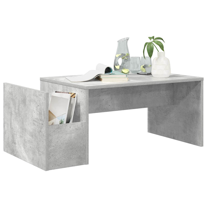 Masă de cafea Gri din beton 90 x 45 x 35 cm Lemn compozit - WALTI WALTI