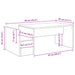Masă de cafea Gri din beton 90 x 45 x 35 cm Lemn compozit - WALTI WALTI