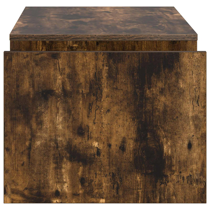 Masă de cafea Stejar fumuriu 90 x 45 x 35 cm Lemn compozit - WALTI WALTI