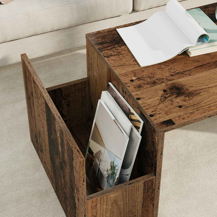 Masă de cafea Lemn vechi 90 x 45 x 35 cm Lemn compozit - WALTI WALTI