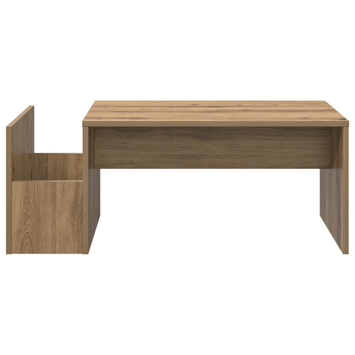 Masă de cafea Stejar Artizanal 90 x 45 x 35 cm Lemn compozit - WALTI WALTI