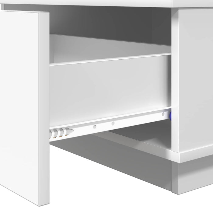 Masă de cafea cu sertar Alb 95 x 55 x 31 cm Lemn compozit - WALTI WALTI