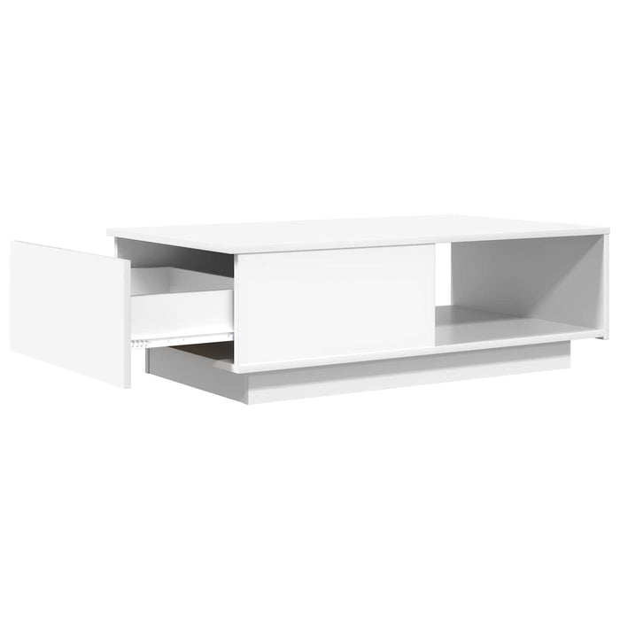 Masă de cafea cu sertar Alb 95 x 55 x 31 cm Lemn compozit - WALTI WALTI