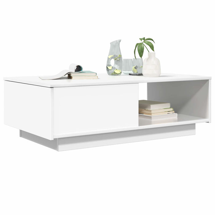 Masă de cafea cu sertar Alb 95 x 55 x 31 cm Lemn compozit - WALTI WALTI