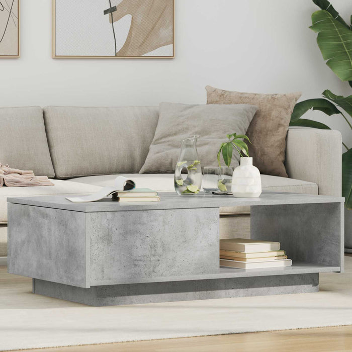 Masă de cafea Gri din beton 95 x 55 x 31 cm Lemn compozit - WALTI WALTI