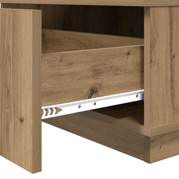 Masă de cafea Stejar Artizanal 95 x 55 x 31 cm Lemn compozit - WALTI WALTI