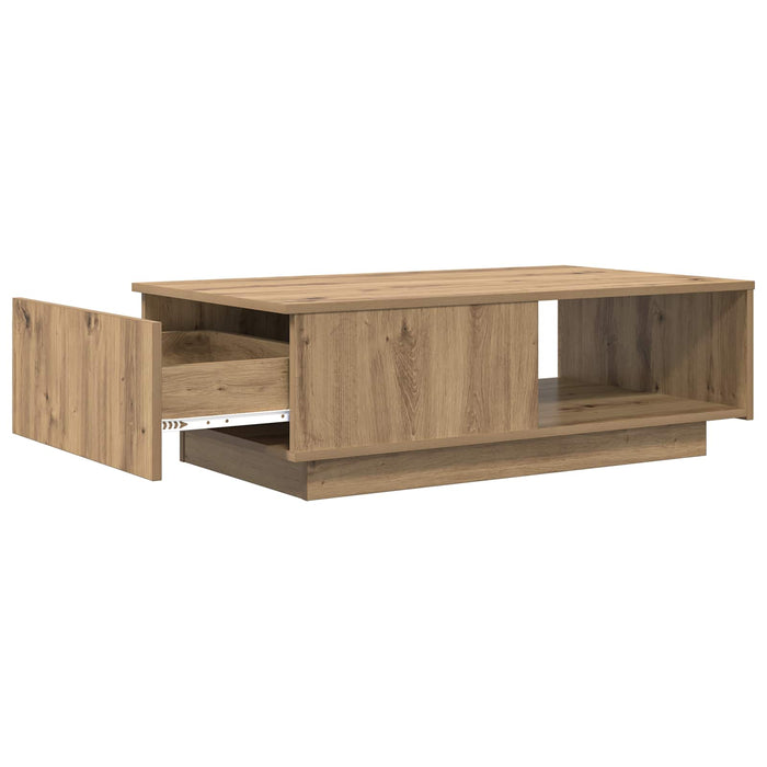 Masă de cafea Stejar Artizanal 95 x 55 x 31 cm Lemn compozit - WALTI WALTI