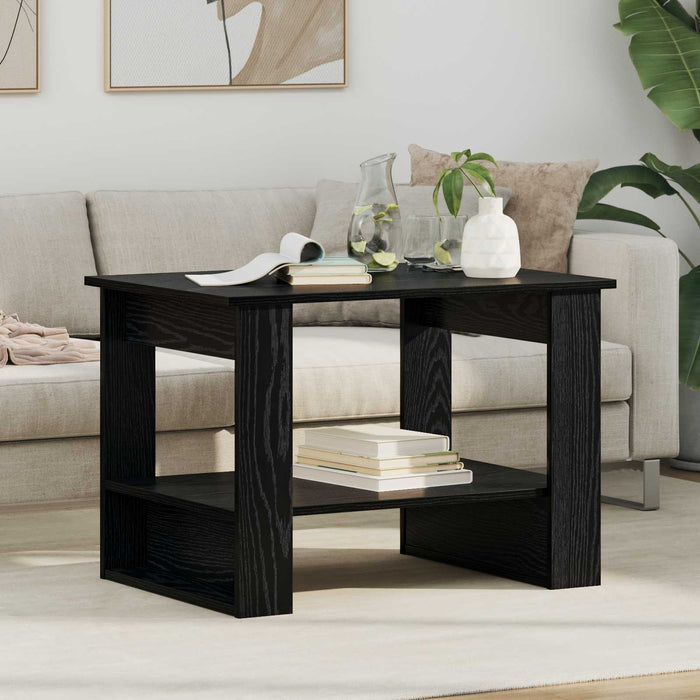 Masă de cafea Stejar Negru 72 x 50 x 50 cm Lemn compozit - WALTI WALTI