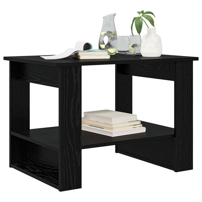 Masă de cafea Stejar Negru 72 x 50 x 50 cm Lemn compozit - WALTI WALTI