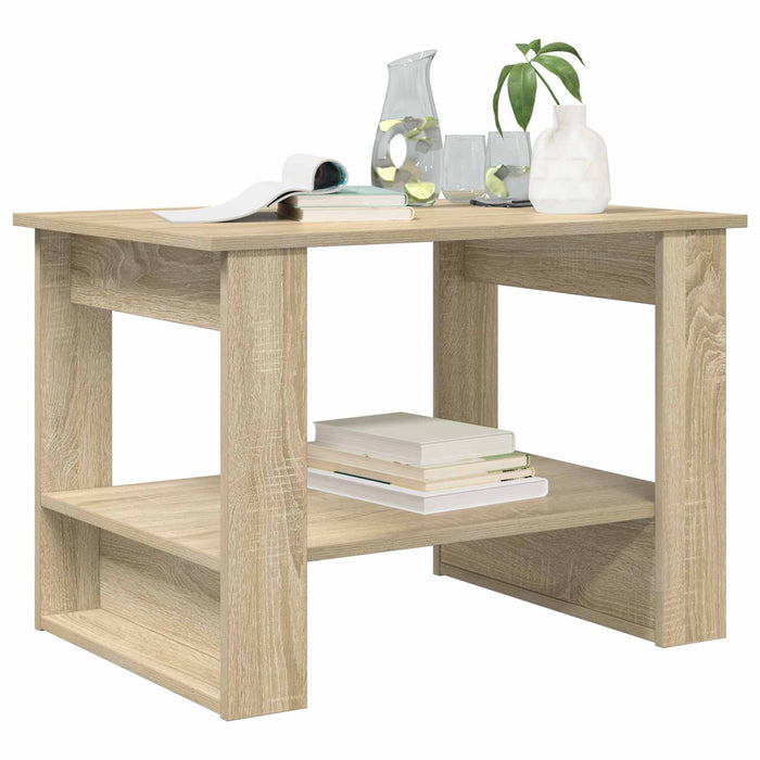 Masă de cafea Stejar Sonoma 72 x 50 x 50 cm Lemn compozit - WALTI WALTI