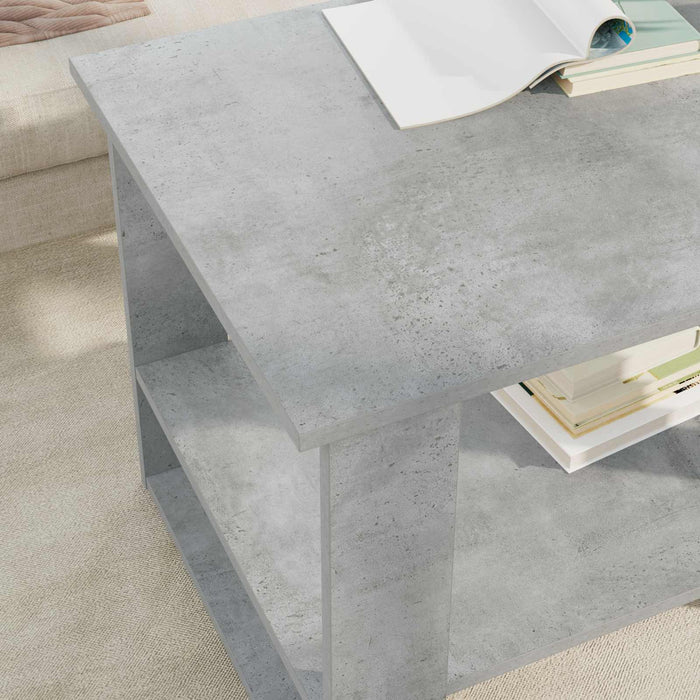 Masă de cafea Gri din beton 72 x 50 x 50 cm Lemn compozit - WALTI WALTI
