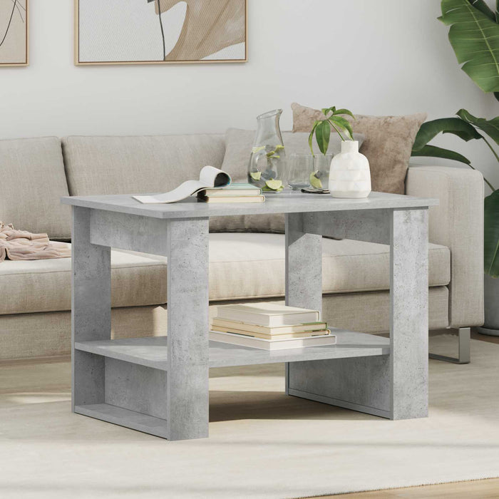 Masă de cafea Gri din beton 72 x 50 x 50 cm Lemn compozit - WALTI WALTI