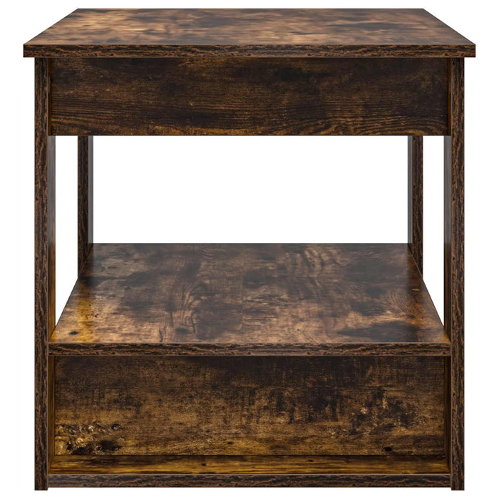 Masă de cafea Stejar fumuriu 72 x 50 x 50 cm Lemn compozit - WALTI WALTI