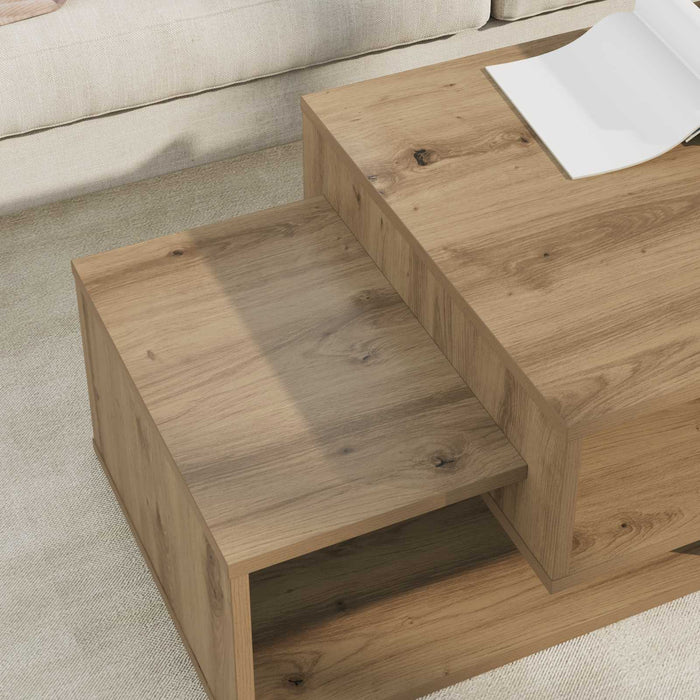 Masă de cafea Stejar Artizanal 105 x 50 x 32,5 cm Lemn compozit - WALTI WALTI