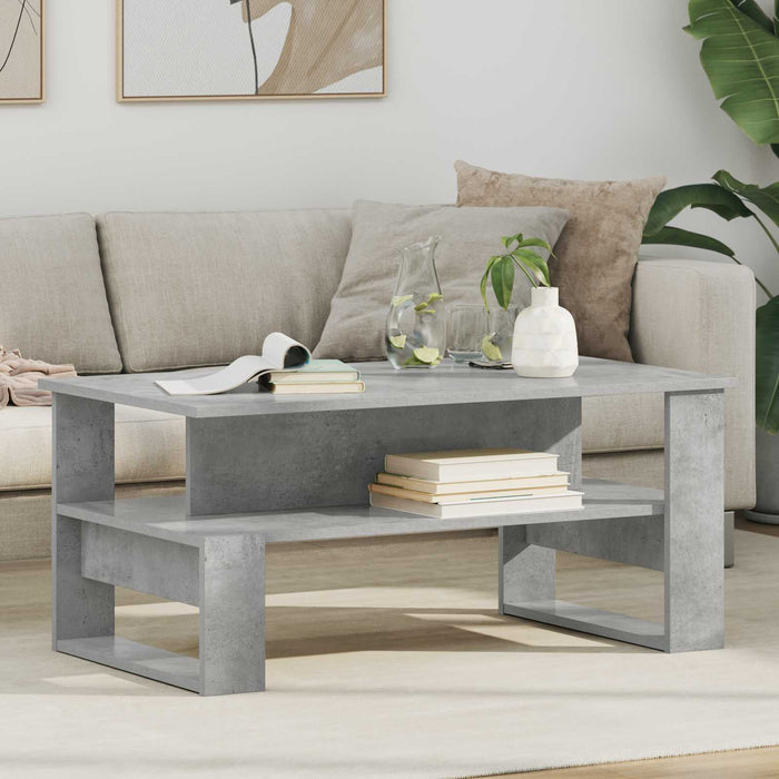 Masă de cafea Gri din beton 90 x 50 x 40 cm Lemn compozit - WALTI WALTI