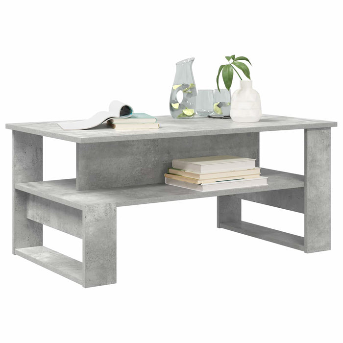 Masă de cafea Gri din beton 90 x 50 x 40 cm Lemn compozit - WALTI WALTI