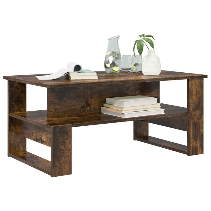 Masă de cafea Stejar fumuriu 90 x 50 x 40 cm Lemn compozit - WALTI WALTI