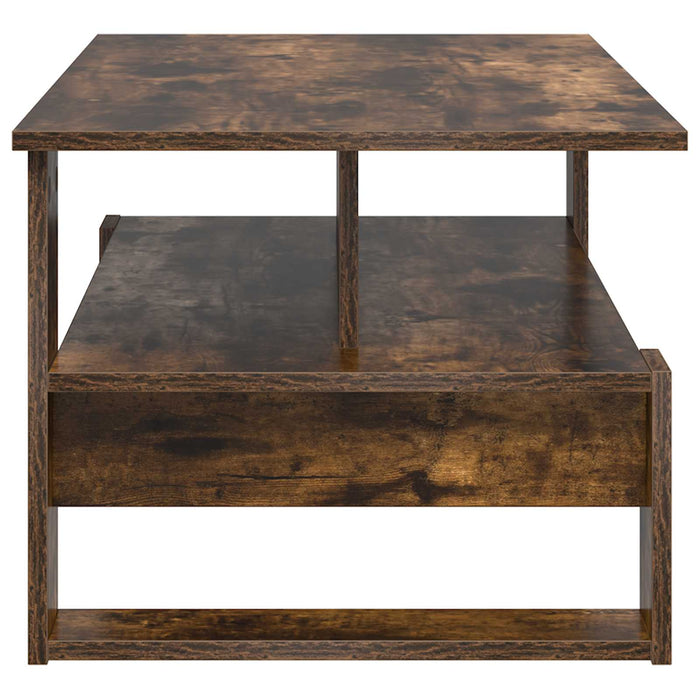 Masă de cafea Stejar fumuriu 90 x 50 x 40 cm Lemn compozit - WALTI WALTI