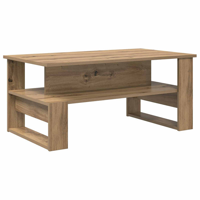 Masă de cafea Stejar Artizanal 90 x 50 x 40 cm Lemn compozit - WALTI WALTI