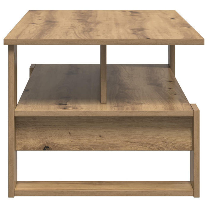 Masă de cafea Stejar Artizanal 90 x 50 x 40 cm Lemn compozit - WALTI WALTI