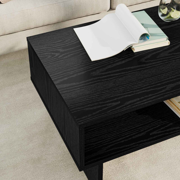Masă de cafea Stejar Negru 80 x 46 x 35 cm Lemn compozit - WALTI WALTI