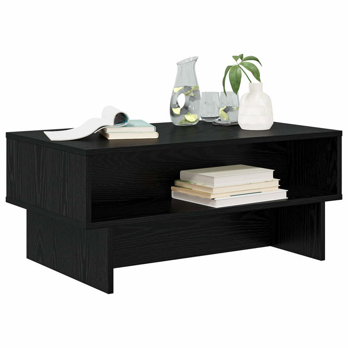Masă de cafea Stejar Negru 80 x 46 x 35 cm Lemn compozit - WALTI WALTI